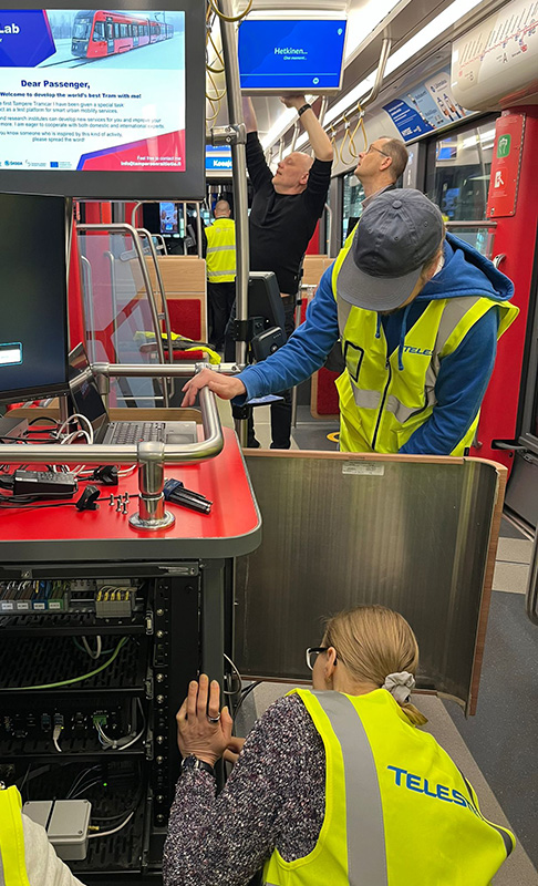 Photos from tram demo session.